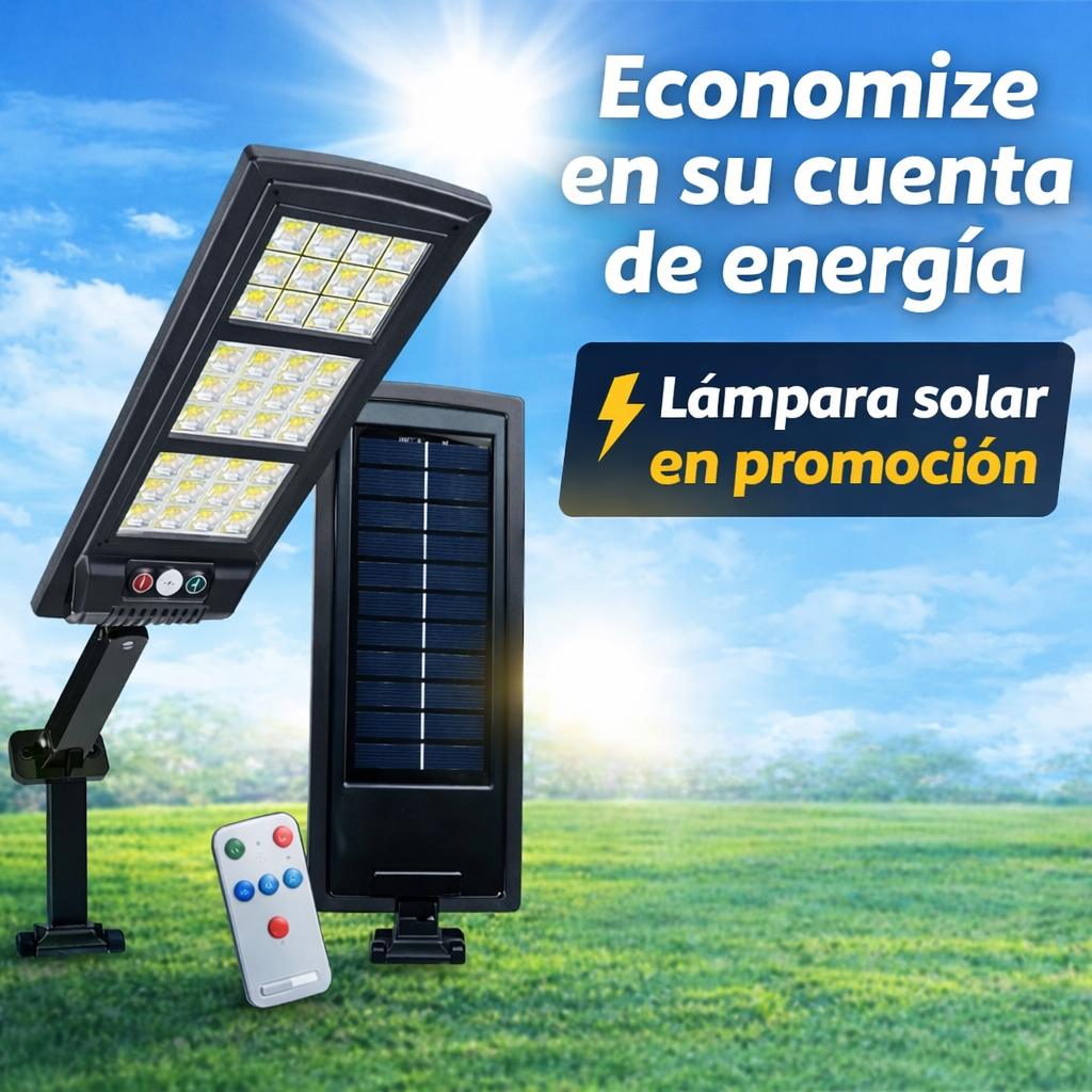 AHORRA HASTA 72% DE ENERGÍA - SUNLIGHT - Foco Mini Solar Para Exteriores