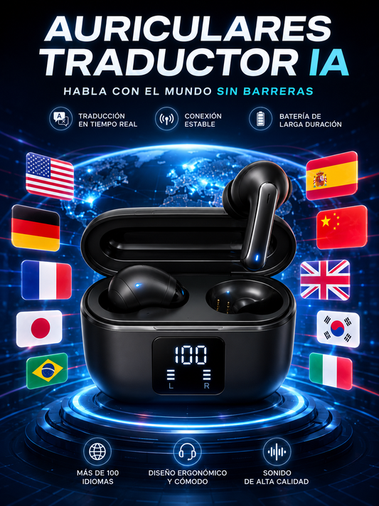 TRADUCCIÓN IA INSTANTÁNEA PARA VIAJES, NEGOCIOS Y LA VIDA REAL