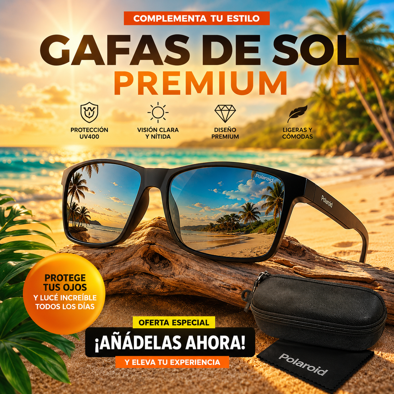 Gafas de sol magnéticas ópticas polarizadas 5 en 1