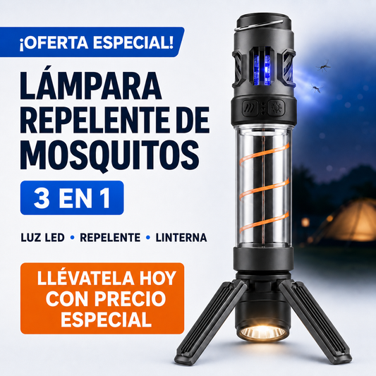 Lámpara repelente de mosquitos 3 en 1